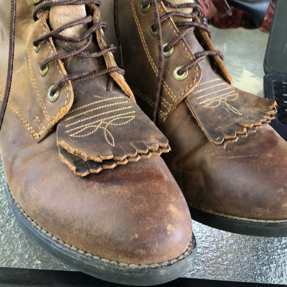 🚨B2G1 ARIAT Brown Leather Ankle Booties - Picture 10 of 12